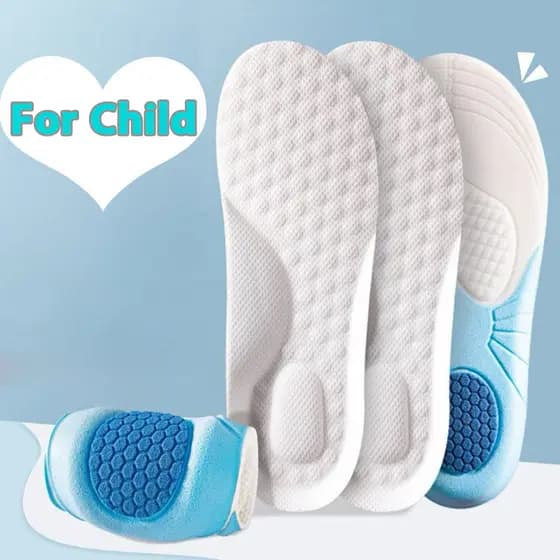 1Pair Cuttable Kids Memória De Espuma Ortopédica Para Crianças Palmilhas De Apoio Ao Arco Ortopédico/Ferramenta De Cuidados Com Sapatos Esportivos