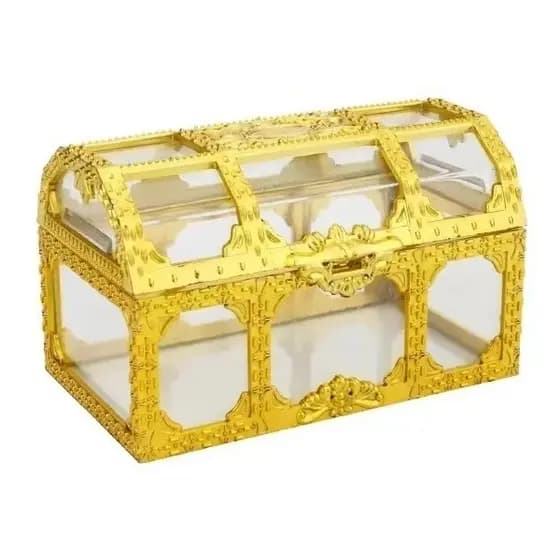 Kit 12 Mini Baú Dourado Enfeite Festa Decoração Lembrancinha