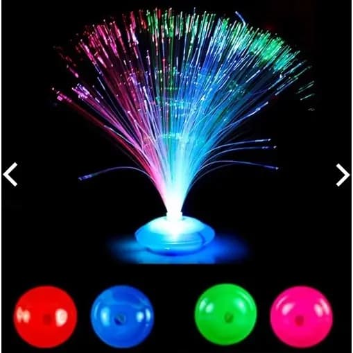Kit 30 Abajur Fibra Ótica Luminaria Enfeite De Mesa Festa Neon Led