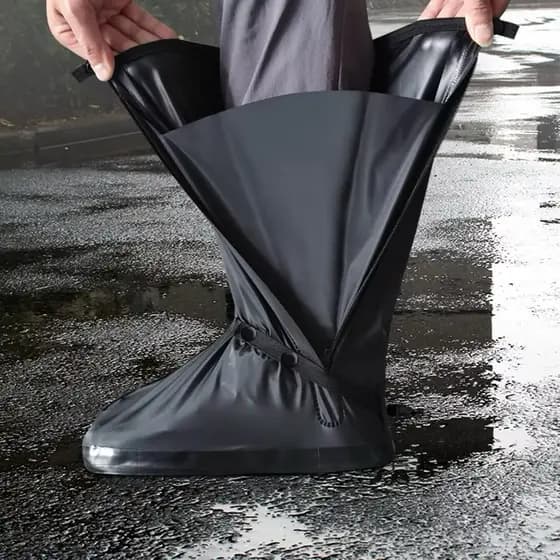 Bota Impermeável Capa De Chuva Tênis Cano Alto Unissex Antiderrapante Moto Motoqueiro