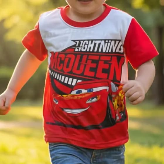 Camiseta Infantil Estampa Relâmpago McQueen Conforto E Diversão Para O Dia A Dia