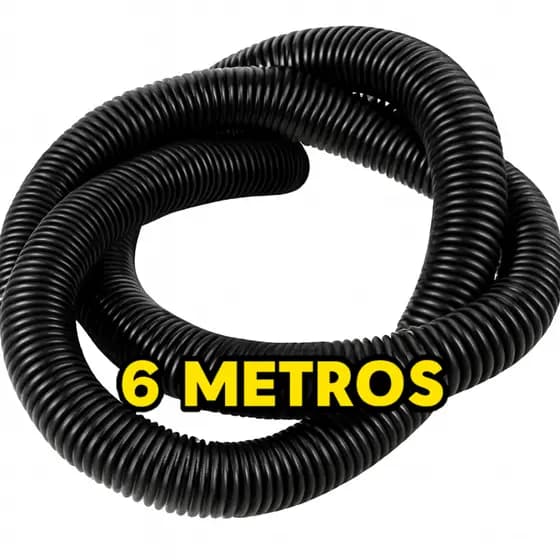 Rolo de Mangueira Universal 6 Metros 32mm - Para Áreas Maiores Sem Deslocar Aspirador