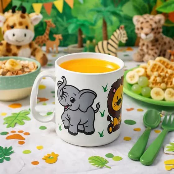 Canecas Plásticas 450ml Safari Kit Festa Infantil Decoração Lembrancinhas Temáticas Aniversário