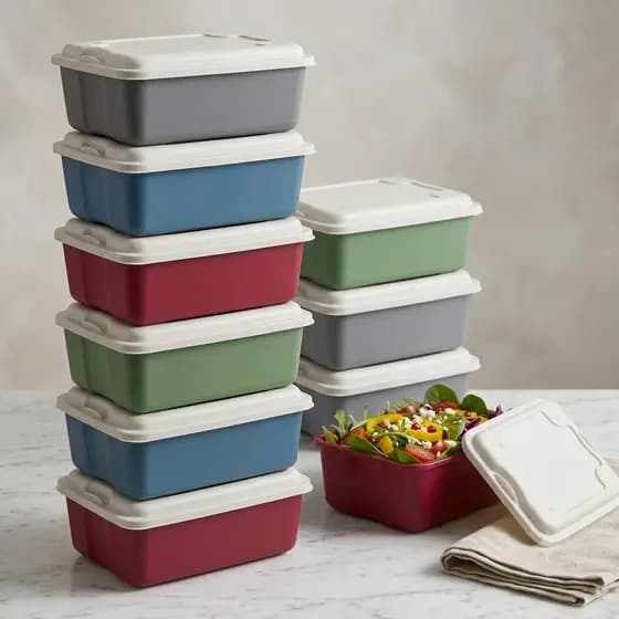 Kit 4 Caixas Organizadoras Retangulares 3,5L Plástico Colors Armazenamento Casa Cozinha