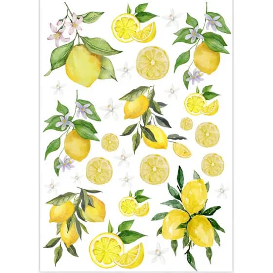 Adesivo Decorativo DTF UV Limão – Para Caneca, Vidros e Utensílios