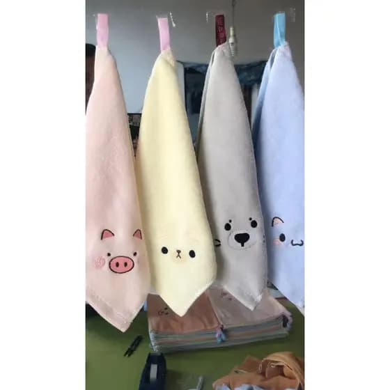 Toalhas Infantis De Algodão Desenho Animado De Lavagem Facial Para Estudantes Domésticos