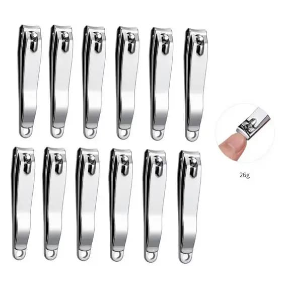 1/3/6/12 Pçs Cortador De Unha Grande Com Lixa Aço inox Manicure Pedicure