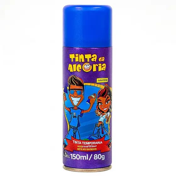Tinta Da Alegria Spray Infantil Cabelo Maluco Azul 150ml
