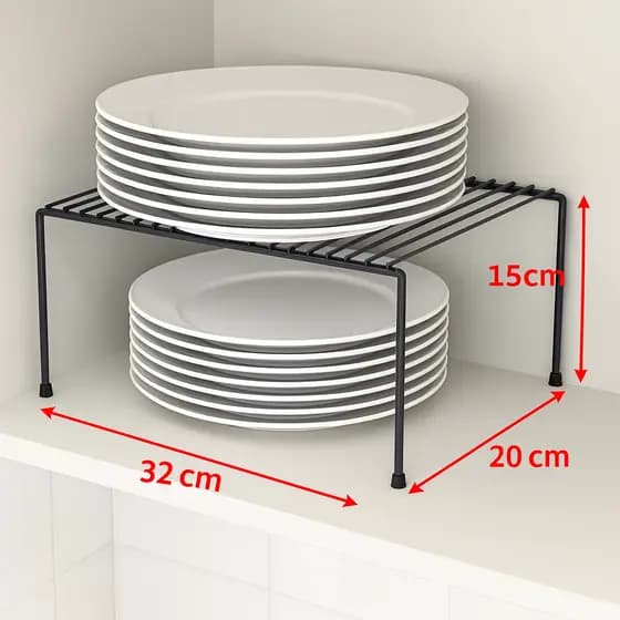 Organizador Multiuso Armário Prateleira Estante 32cm Preto