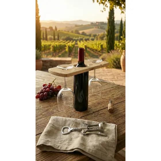 Suporte De Taça Vinho Gin Champanhe Organizador De Madeira