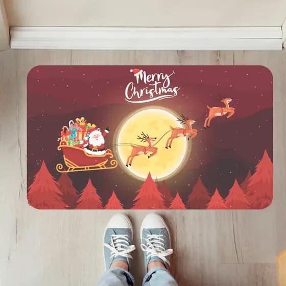 Tapete de Entrada Individual Merry Christmas
