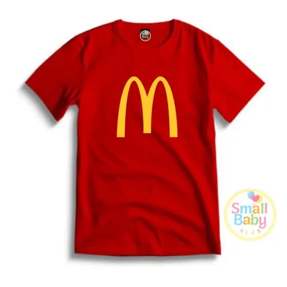 Camiseta Infantil Juvenil e Adulto Unissex Temático Mc Donalds