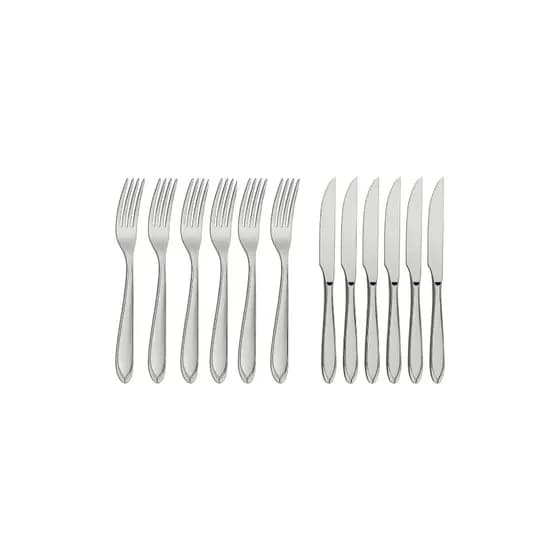 Kit Restaurante Garfo e Faca 12 Peças Laguna Aço Inox Tramontina