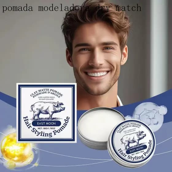 Conjunto De Estilo De Cabelo Duradouro , Spray De Sal Marinho , Argila Fosca Para Manter O , Controle De Borda De Óleo ,