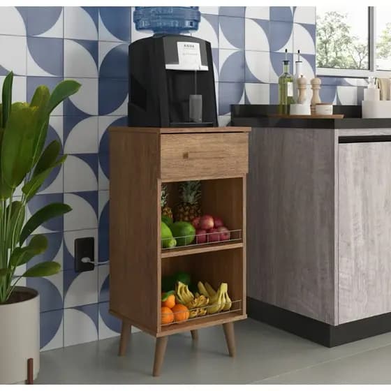 Feuteira Balcão Cozinha Suporte Para Galão Água Microondas com Cesto Fênix