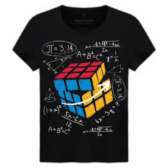 Linda camisa estampada Matemática educação