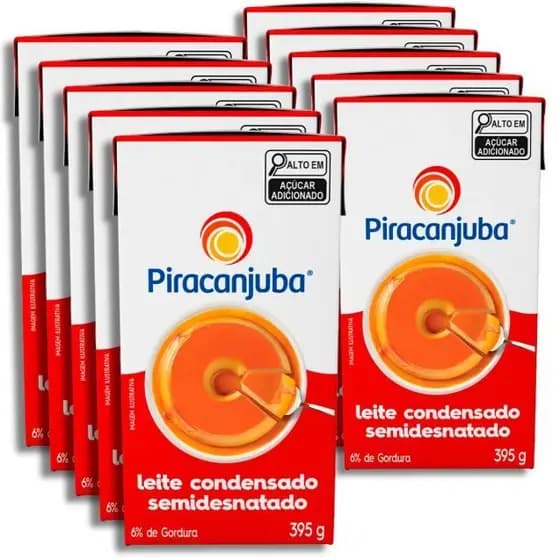 Kit c/ 10 Leite Condensado 395g Piracanjuba