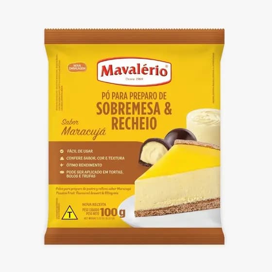 Pó Para Sobremesa 100g - Mavalerio Maracujá