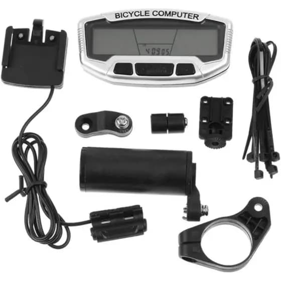 Ciclocomputador Bike 28 Funções Velocímetro Odômetro Sd-558a Cor Prateado