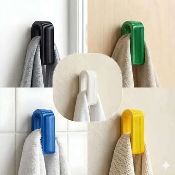 KIT SUPORTES GANCHO SUPORTE DE TOALHAS ORGANIZAÇÃO MINIMALISTA SEM FUROS PERFEITO PARA BANHEIROS E COZINHA