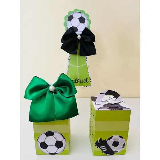 Kit Caixas Festa Futebol | 3 Modelos | Personalizadas