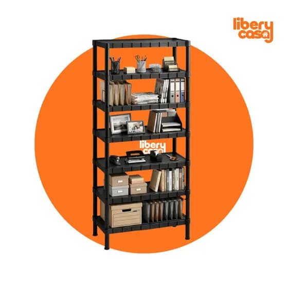 Prateleira Estante Multiuso Modular Resistente Mobiliário Organizador Libery Casa 7 Andares