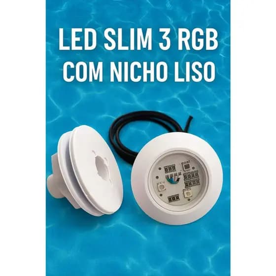 led iluminação 3 RGB com nicho liso