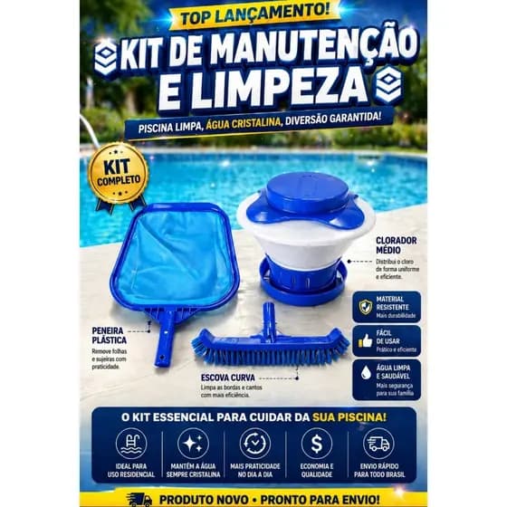 kit manutenção e limpeza para sua piscina produtos incríveis e de valor acessível