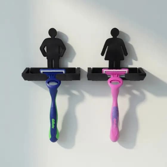 KIT 2 Suportes de Parede para Barbeador, Porta Lâmina Banheiro Organizador Masculino/Feminino