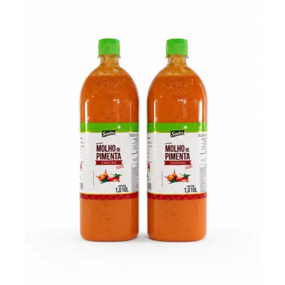 Molho de Pimenta Caseiro Picante 1L Soeto Dedo de Moça Carne Assada Tempero Salgado Lanche Petisco