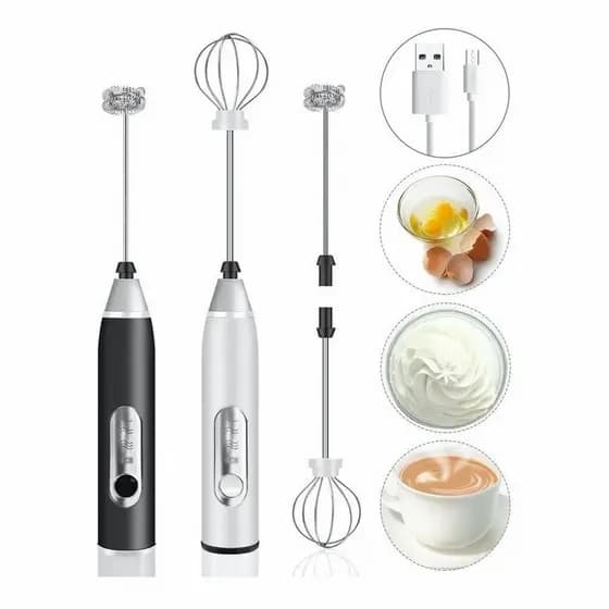 2026 Batedor Misturador Mixer Elétrico para Bebidas Leite Café Clara de Ovos 2 EM 1 Facilida Vida