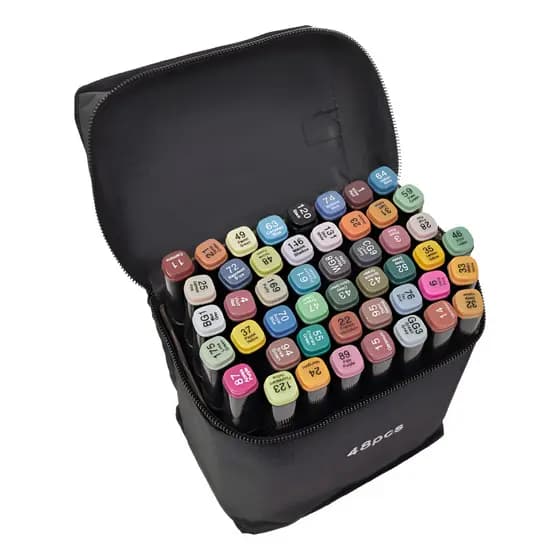 Kit 80 Canetas Permanentes Touch 80 Cores Ponta Dupla