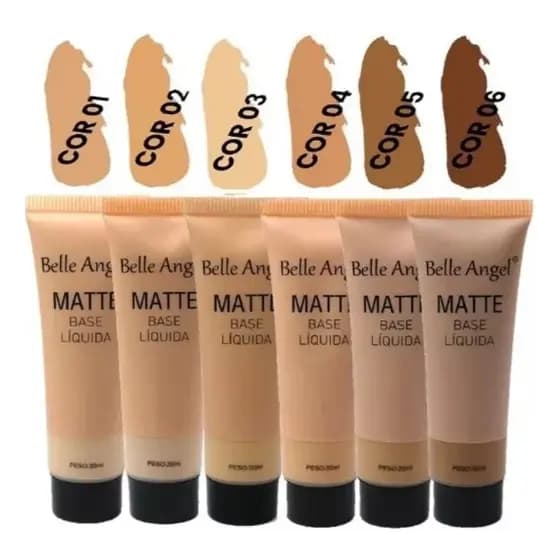 Base Liquida Belle Angel Acabamento Matte Aveludado