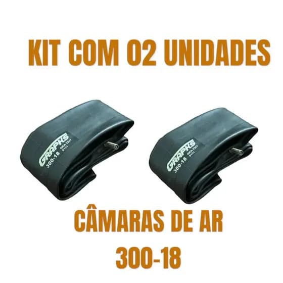 KIT 02 CAMARAS DE AR MOTO HONDA TITAN FAN 125 150 160 YAMAHA YBR FACTOR ARO 18