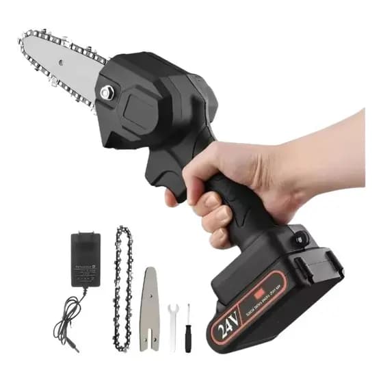 Moto Serra Elétrica Mini Bateria Recarregável Poda Galho pronta entrega