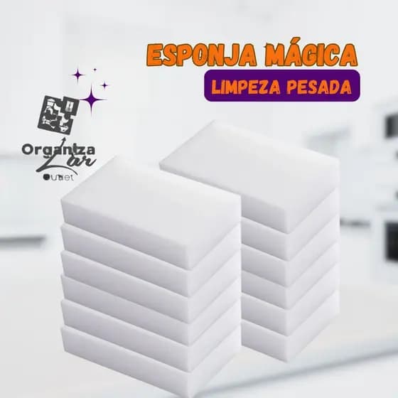 Esponjas Mágica Super Grossa Branca Tira Manchas Riscos Max Clean Clink Multiuso