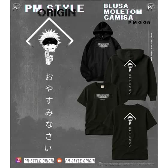 Blusa Moletom e Camisa Jujutsu Kaisen Satoro Gojo Unissex Alta Qualidade Anime Inverno