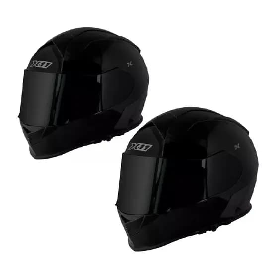 Kit 2 Capacete X11 Revo Pro All Black + Viseira Extra Tamanho 60