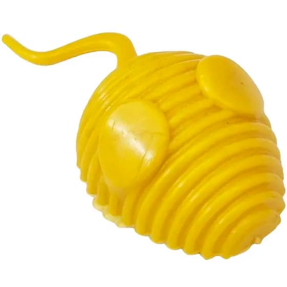 Ratinho Amarelo Para Estimular O Pet Gato Brinquedo Amarelo Borracha Interativo 2D Pet