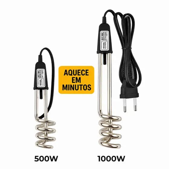 Ebulidor Elétrico Ferve Água Rápido Portátil 500W 1000W 127V 220V Café Chá Instantâneo Rabo Quente