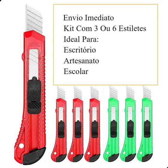Kit Estiletes Artesanato Feltro 3 ou 6 Unidades 15cm - Trava Emborrachado Profissional Estudante