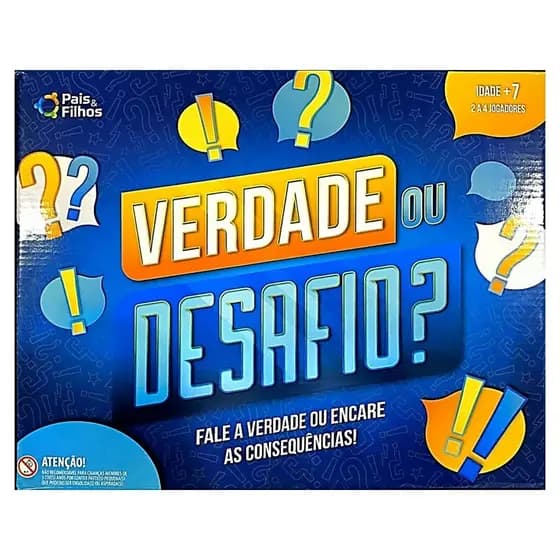 Verdade ou Desafio – Jogo de Tabuleiro Brinquedo Divertido e Educativo Para Amigos e Família Pais & Filhos