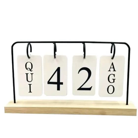 Calendário de mesa permanente decorativo - Envio IMEDIATO