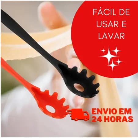 PEGADOR de MASSA /Macarrão Silicone Grande 28,5 cm Silicone