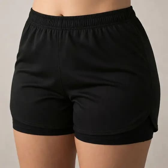 Short Duplo Feminino Dry Fit Esportivo 2 em 1 Academia, Corrida e atividades fisicas
