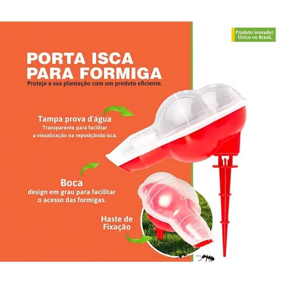 Porta Isca para Formiga Cortadeira Kit 10 Un