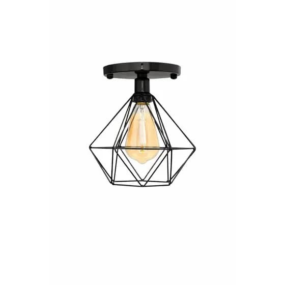 Lustre Industrial Retrô Aramado Diamante com Design Moderno para Decoração