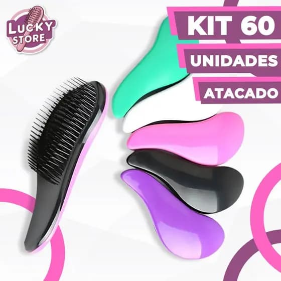 Kit 60 Escovas mágicas para cabelo - Anti Frizz