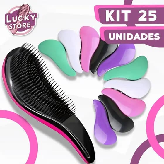 Kit 25 Escovas mágicas para cabelo - Anti Frizz