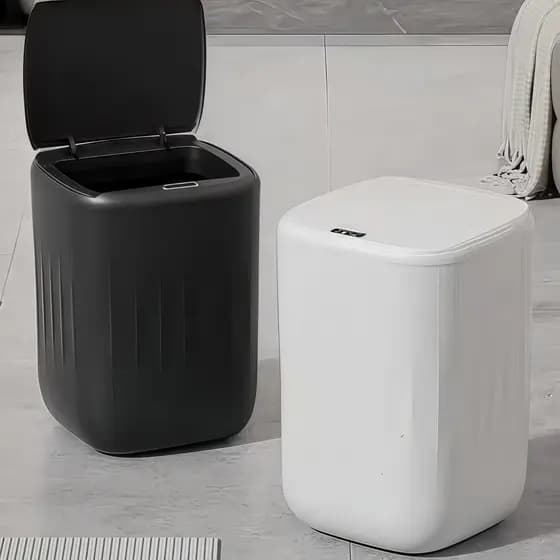 Lixeira Inteligente 20L Automática com Sensor de Movimento Recarregável USB Tampa Hermética